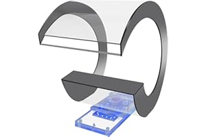 ‎LONGRUN Longrun Pool Wasserfall J -förmiger Spillway Acryl Schwimmbad Brunnen mit Farbwechsel LED -Licht, Außenteich Wasserfälle Kit für Garten Terrasse Pool Koi Ponds Dekoration -23.5x36x35cm