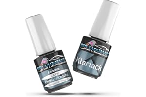 DER LACKMANN LACK & LACKIERZUBEHÖR Der Lackmann Autolack Lackstift-Set für VW & Audi LA7W Reflexsilber Metallic A7W Autolack + Klarlack 20ml Pinsel 40 ml