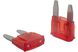 SeKi Lot de 5 mini fusibles plats 10 A Rouge 32 V/DC pour bateau, remorque, camion, caravane