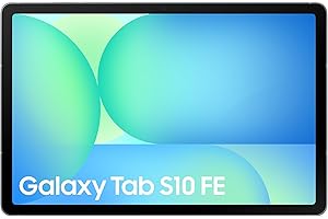 Samsung Galaxy S10 FE Android Tablet, Wifi, 128GB Storage, 8GB Memory, 10.9" Display, S Pen included, Long lasting Battery, Grey, 3 Year Extended Warranty (UK Version)