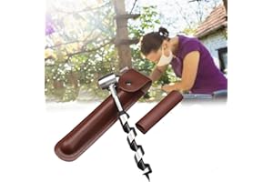 JoliJour Bushcraft Bohrer Outdoor,Manuelle Schlangenbohrer-Sets mit Holster,Mehrzweck-Überlebens-Siedelwerkzeug,Bushcraft-Hand-Schlangenschlüssel,Outdoor-Holzhering und Lochmacher,Bushcraft Handbohrer