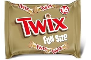 MARS Twix Funsize Chocolate Bars, Bag Fillers, 16 x 20g