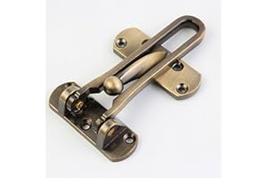 CHEEROYAL Door Chain Lock for Front Door, Door Lock with Swing Bar Door Chain Security,Door Guard Security Restrictor Door Lock Latch Zinc Alloy Built-in Steel Ball for Home Hotel Apartment (Bronze)