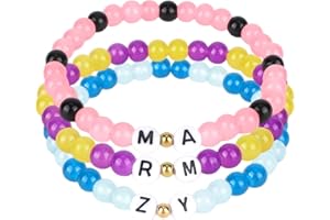 Mikovivi 3uds Pulsera de la Amistad, Pulseras la Amistad Extensibles con Letras Accesorios de Disfraz Cosplay para Fans