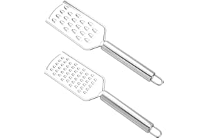 ENZYLUXE Graters for Kitchen with Handle 2pcs Cheese Grater for Quick and Efficient Grating Hand Grater Kitchen Grater Fine Grater Ideal for Cheese Lemon Ginger Garlic Nutmeg Chocolate Vegetables Fruits