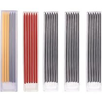 Ricariche Per Matite Da Costruttore - 30 Pezzi In Nero, Rosso, Giallo, Diametro 2.8mm, Lunghezza 12cm