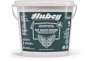 HUBEY Bat Guano Fledermausdünger - Wertvoller Dünger für Obst, Gemüse u. Pflanzen - 100% Fledermaus Guano, Naturdünger (2 kg)