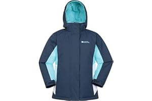 Mountain Warehouse Chaqueta de esquí Honey para niños - Chaqueta impermeable a la nieve para niños, puños ajustables, abrigo de invierno con forro de felpa interior