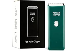 GRIMGROW Perro gato hogar pelo impermeable Clipper portátil eléctrico USB recargable mascotas herramientas de aseo de bajo ruido máquina de afeitar inalámbrico para mascotas pequeñas y grandes