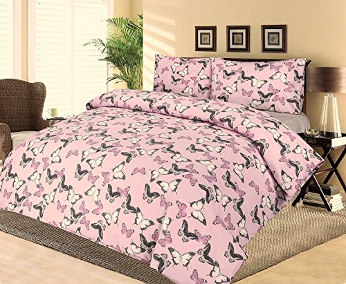 COT BED DUVET COVER WITH PILLOWCASE- SUPERIOR NATURAL COTTON RICH 120 X 150 CM - VANESSA