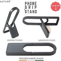 Author Gripr - A Handy Mobile Grip Holder & A True Mobile Stand (Pack of 2) (Black) / Mobile Holder with Mobile Stand
