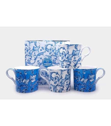 Heritage Fine Bone China Set Of 4 Mugs - Fuchsia | -site - View #3