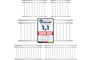 MELKO 225 cm balcon V2 A Rambarde balcon bâton Inox Ballustrade Grille de fenêtre