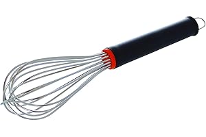 LEHRMANN GMBH LEHRMANN Fouet en Acier Inoxydable 25 cm Fouet Pâtissier Professionnel avec Manche Anti-Glisse