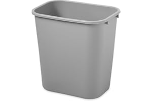 Rubbermaid Commercial Products FG295600 GRAY Papelera Rectangular, Capacidad de 26.6 L, Gris