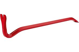 Rennsteig Nageleisen (Stemmeisen, Brechstange, Brecheisen), 400 mm, 6-Kant – Spezialstahl, pulverlackiert rot - 2714002