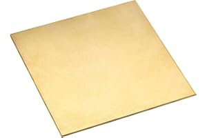 TA-VIGOR 1Pcs H62 Brass Sheet, 100mm x 100mm x 0.5mm Metal Sheet Brass Plates for DIY Crafts, Electrical, Repairs, Industry