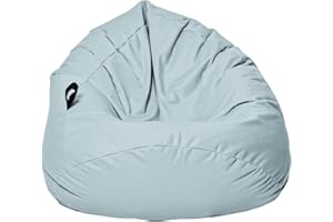MB MILLINDABAG MILLINDABAG Kastanie Tropfenform Sitzsack für Kinder Jugendliche und Erwachsene Beanbag Kissen Indoor & Outdoor Gaminggeignet bereits gefüllt Sitzkissen Bodenkissen (Grau, XXL-Durchmesser 88 cm)