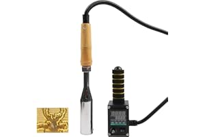 FDYD Handheld Mannual 300W Electric Soldering Iron Hot Foil Stamping Machine for Foil Logo Embossing Stamping with free Custom Logo Stamp