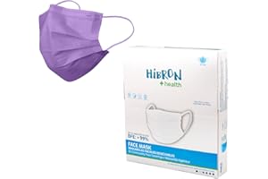 HIBRON 50 mascherine monouso omologate europee, CWA 17553: 2020, BFE > 99%, viola.