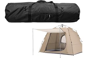 Tälttillbehör Tältväska, extra, vattentät resväska med dragkedja, vikbar och bärbar, med dubbla handtag, för tältväskor, utrustningsväskor, camping, utomhusresor, svart, XL, Se beskrivningen