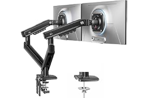 Huanuo Bildskärmshållare 2 bildskärmar för 13–32 tum, MechaSpring bildskärmshållare upp till 9 kg, FlowLift Pro monitorarm (l