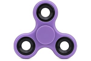 Toyland® Fidget Hand Spinner - Soulagement du Stress et de l'anxiété - 38 Motifs au Choix (Anneaux Violets et Noirs)