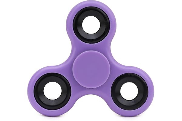 Toyland® Fidget Hand Spinner - Soulagement du Stress et de l'anxiété - 38 Motifs au Choix (Anneaux Violets et Noirs)