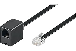 Goobay 68263 przedłużacz modułowy, wtyczka RJ12 (6P6C) > gniazdo RJ12 (6P6C), 3 m, czarny