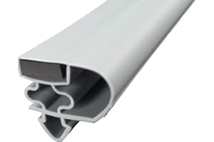 UNBEKANNT Junta magnética de perfil grande E, 2000 mm, incluye cinta magnética, color: gris (junta para nevera)