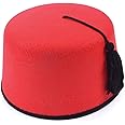 Bristol Novelty BH178 Fez Felt Hat Costume | 1 Piece | Red | One Size-Adult, unisex
