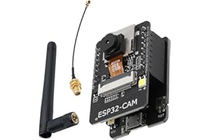 ESP32 CAM Module QIQIAZI ESP32-CAM-MB Double cœur WiFi Bluetooth avec caméra OV2640 + 2,4G antennes IPEX, Micro USB, avec Fente pour Carte TF Compatible avec Arduino
