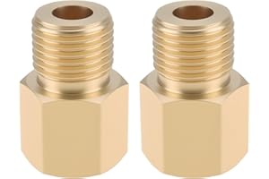 LT Easiyl Lot de 2 adaptateurs filetés en laiton M14 x 1,5 femelle vers M16 x 1,5 mâle pour interrupteur de ventilateur de carter