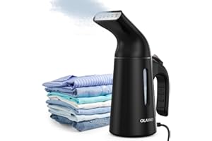 OLAYMEY Steamer Steamer GY169 prasownica parowa do ubrań, szybki zmywacz zmarszczek, szczotka parowa, narzędzie do usuwania zmarszczek, nadaje się do podróży, biura i domu, czarna