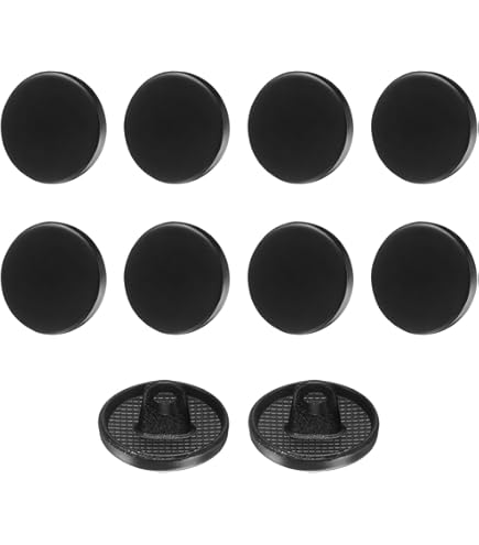 Boutons De Remplacement En Métal 25 Mm Noir Mat – Lot De 10 Boutons Coudre Vêtements