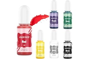 ‎RONOZA Ronoza Farbe für Gießpulver, 6 Farben Set für Beton Gips, Hochkonzentrierte Farbpigmente für Modellbau, DIY und Kreativprojekte, Leicht lösliches Pulver, Betonfarbe Pulver Gipsfarbe