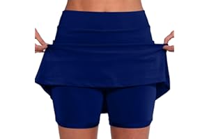 Gyaimxfu 2024 Falda Pantalon Mujer Deportiva, Pantalones Cortos de Yoga de Cintura Alta 2 en 1 Short Deportivo Secado Rápido Falda Atlética de Golf para Correr Yoga Bádminton Casual