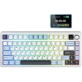 Aula F75 Max Mechanical RGB TKL Reaper Switch Wireless Macro Hot Swap Keyboard Navy Blue