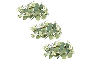 OPERITACX 3Pcs Candle Rings Wreaths, 15cm Artificial Eucalyptus Leaves, Small Greenery Wreaths for Wedding Table, Party, Home Decor, Green