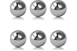 thirei Bille en Acier Inoxydable, Billes Pleines Polies, Diamètre 20 mm, 6 Pièces