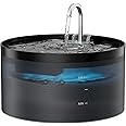 Cat Water Fountain For Drinking: 3.2L Automatic Dog Bowl Indoor - Electric Pet Running Water Dispenser - Small Animal Water Tank Super Silent - Kitten Waterfall Fountain Supplies - Black - BEMOONY