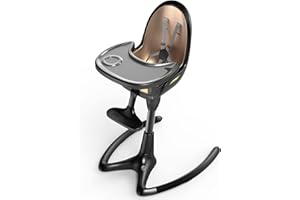 Hot Mom trona de bebé ajustable ángulo del asiento, altura de elevación, doble bandeja, disponibilidad de por vida de lujo comer silla (black)