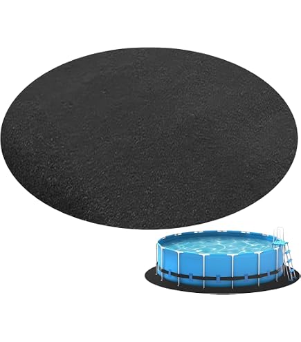 Tapis Rond Pour Spa/piscine - 3,7 M De Diamètre - Antidérapant, Absorbant - Protection Sol Pour Terrasse, Jardin - Extérieur/intérieur - 8