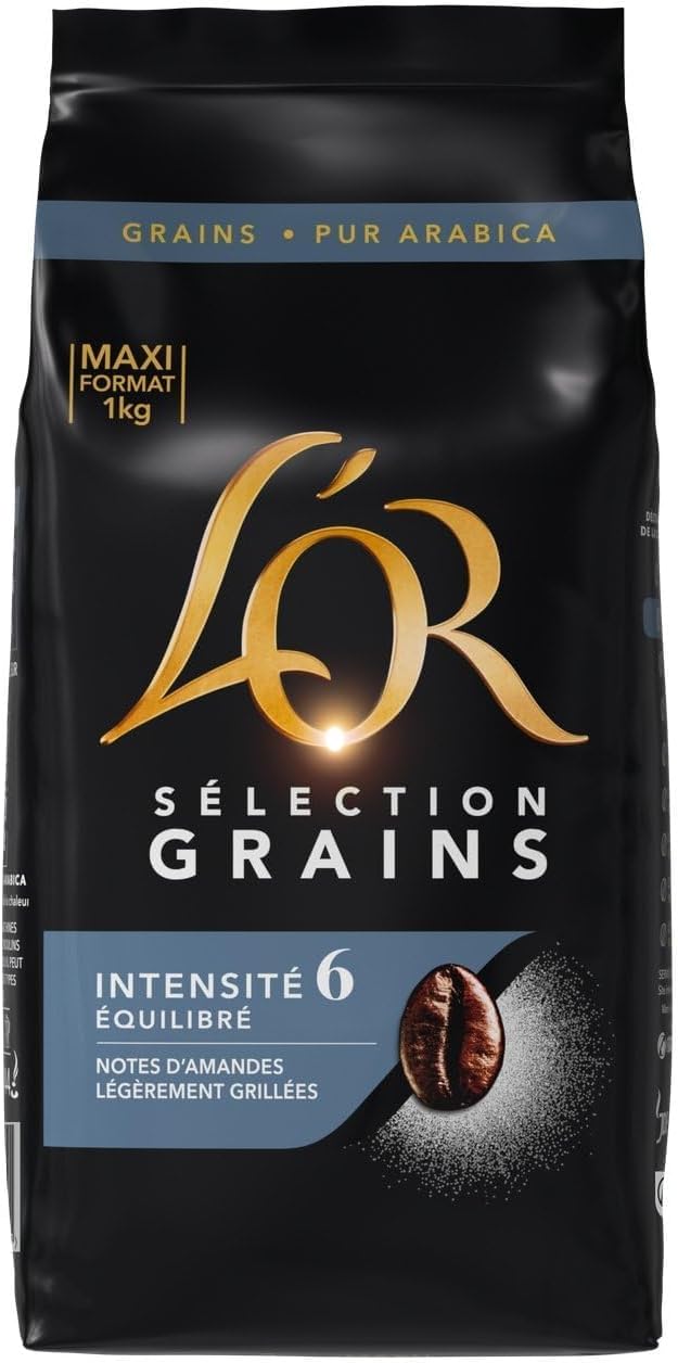 L'OR, 1kg Café en Grains Sélection, 100% Arabica, Intensité 7, 1kg | 100% Arabica