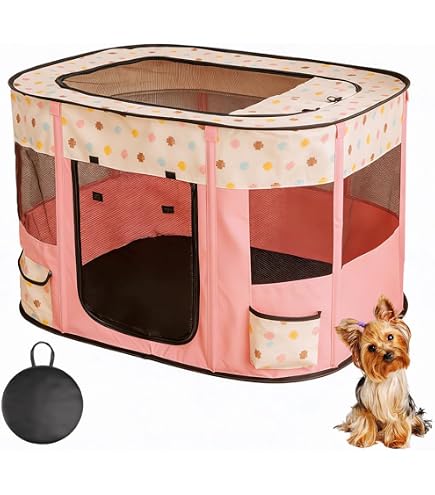 Draagbaar Opvouwbaar Hondenhok M 80x60cm Grijs - Rechthoekig Huisdierentent Voor Honden En Katten