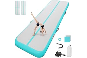 airtrack matte mit elektrischer Luftpumpe 10CM/20CM hoch 2M/3/4M/5M/6M Tumbling Matten Aufblasbare turnmatte Matte gymnastikmatte Yogamatte Camping Trainingsmatte