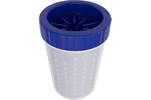 BONMEDICO bonAMICO Tidy Buddy Teo, przenośny środek do czyszczenia łap, dla dużych psów i kotów, delikatny środek do czyszczenia łap, z silikonowym włosiem do wyjmowania, szybkie czyszczenie pet, kolor niebieski