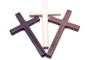 UxradG 2pcs Christ Wooden Crosses Hand Carvings Religious Cross Christian Pray Crucifix Jesus for Men & Women Ornaments For Church, House Warming,Wedding(Wine Red)