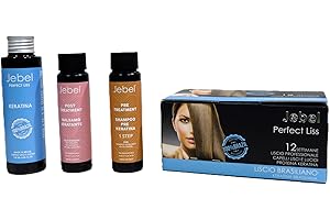 JEBEL Perfect Liss - Kit Stiratura Brasiliana - 12 settimane liscio professionale - Kit Mantenimento Stiratura - Trattamento Intensivo e Protettivo e Riparatore con Cheratina - Senza Formaldeide