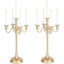 Candelabri Per Matrimonio Candelabri Da Terra Alti - Candelabri A 5 Bracci Oro Inweder 50cm Portacandele A - 7